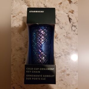 New with Tags Starbucks Blue Cold Cup 2022 Ornament Keychain
